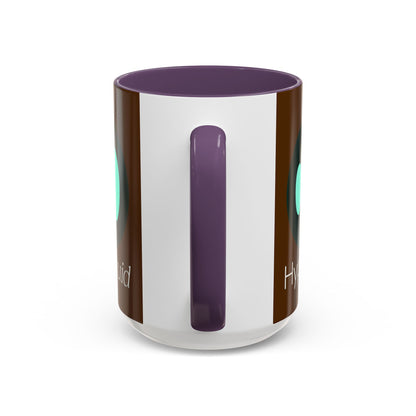 Hyperliquid White font Brown Accent Mug by cypherpunkgear.com