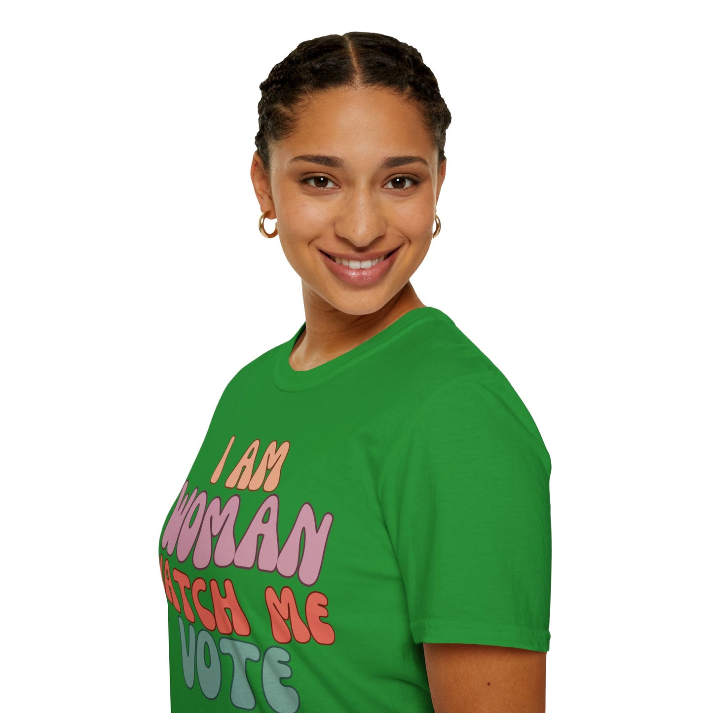 I Am Woman Watch Me Vote DKcolors Unisex T-Shirt by cypherpunkgear.com