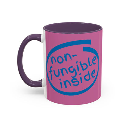 Non-Fungible Inside Pink Accent Mug by cypherpunkgear.com