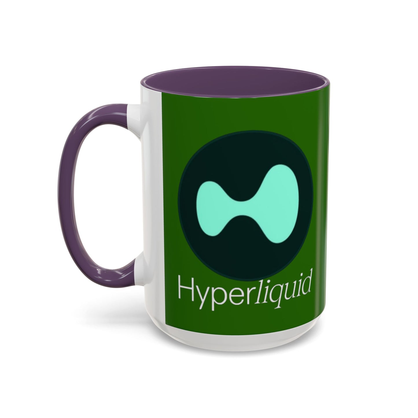 Hyperliquid White font Green Accent Mug by cypherpunkgear.com