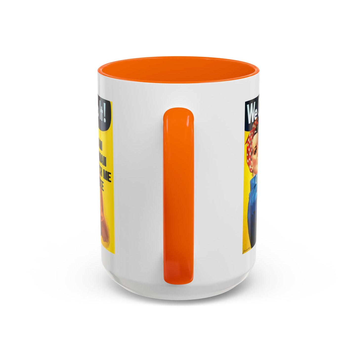 I Am Woman Watch Me Vote Rosie White Accent Mug by cypherpunkgear.com