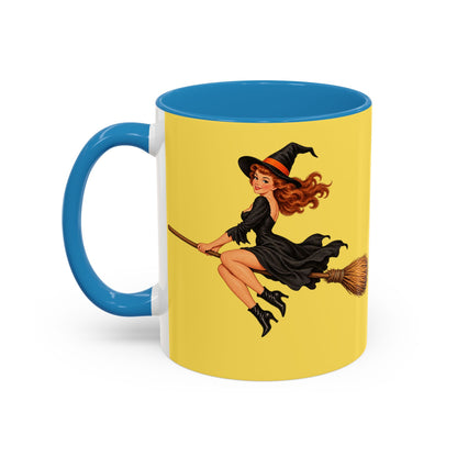 Hazel Hex Yellow Accent Mug by CreepyCrafts.boo