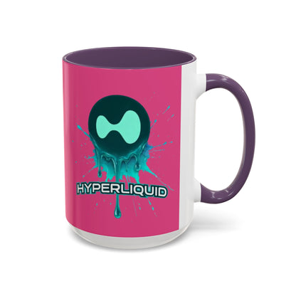 HYPE Drip Pink Accent Mug by cypherpunkgear.com
