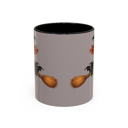 Hazel Hex Grey Accent Mug by CreepyCrafts.boo