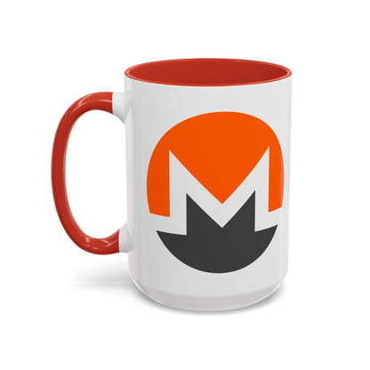 Monero (XMR) White Accent Mug by cypherpunkgear.com