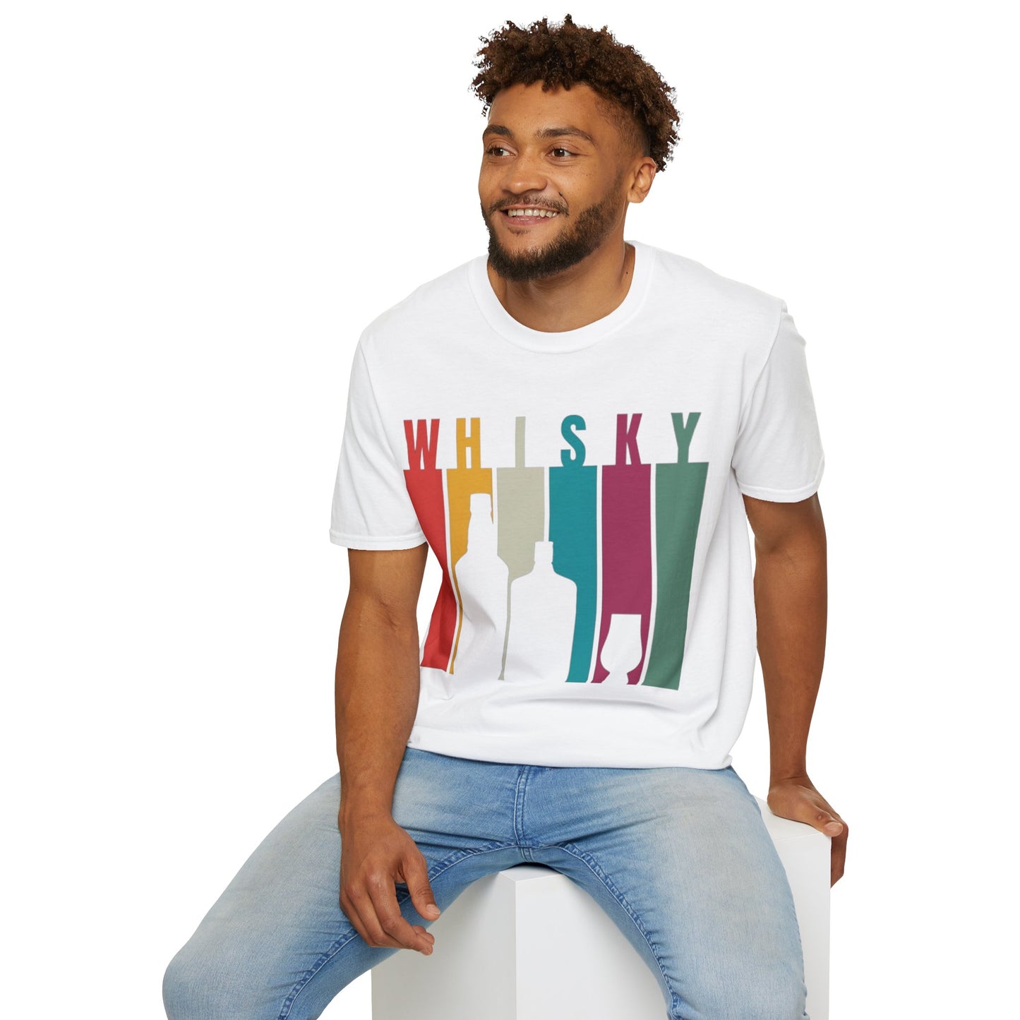 Whisky spelled without an 'e' Light colors Unisex T-Shirt by cypherpunkgear.com