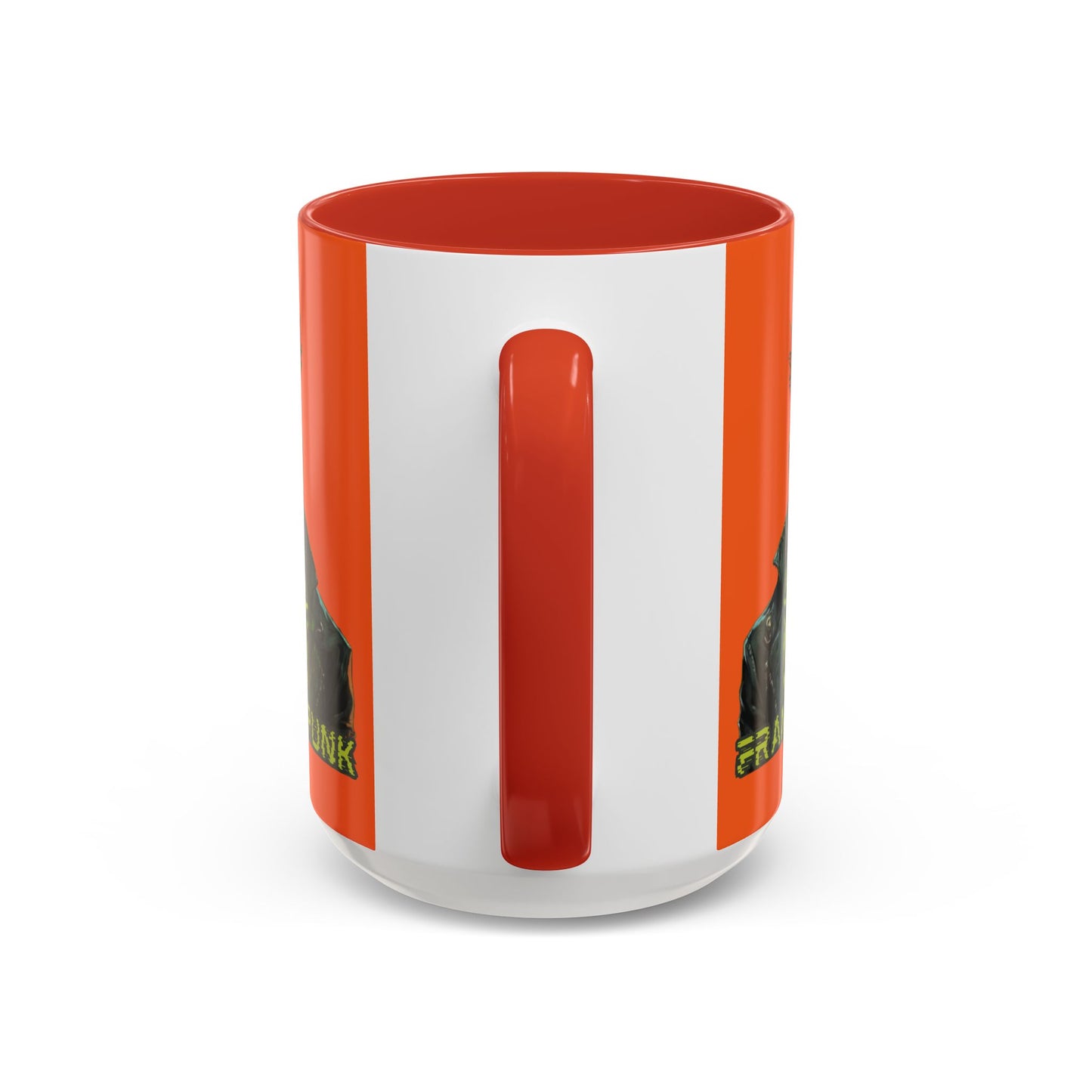 Frankenpunk Orange Accent Mug by CreepyCrafts.boo