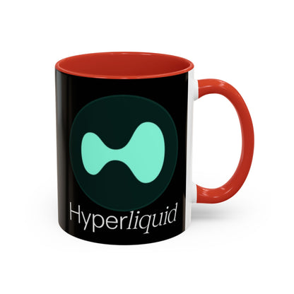 Hyperliquid White font Black Accent Mug by cypherpunkgear.com