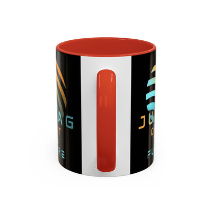 Jupiter (JUP) Orbit the Future Black Accent Mug by cypherpunkgear.com