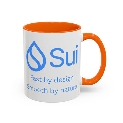 SUI White Accent Mug by cypherpunkgear.com