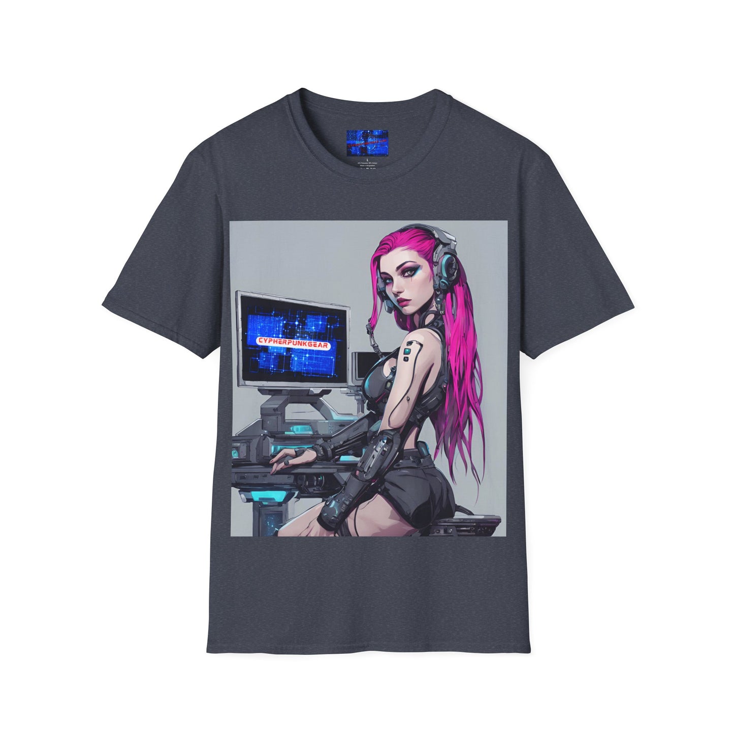 Netrunner Cyberpunk Dark colors Unisex T-Shirt by cypherpunkgear.com