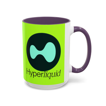 Hyperliquid Black font Green Accent Mug by cypherpunkgear.com