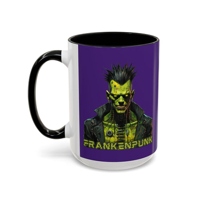 Frankenpunk Purple Accent Mug by CreepyCrafts.boo