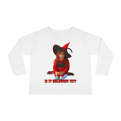 Is it Halloween yet? Toddler Long Sleeve Tee by CreepyCrafts.boo