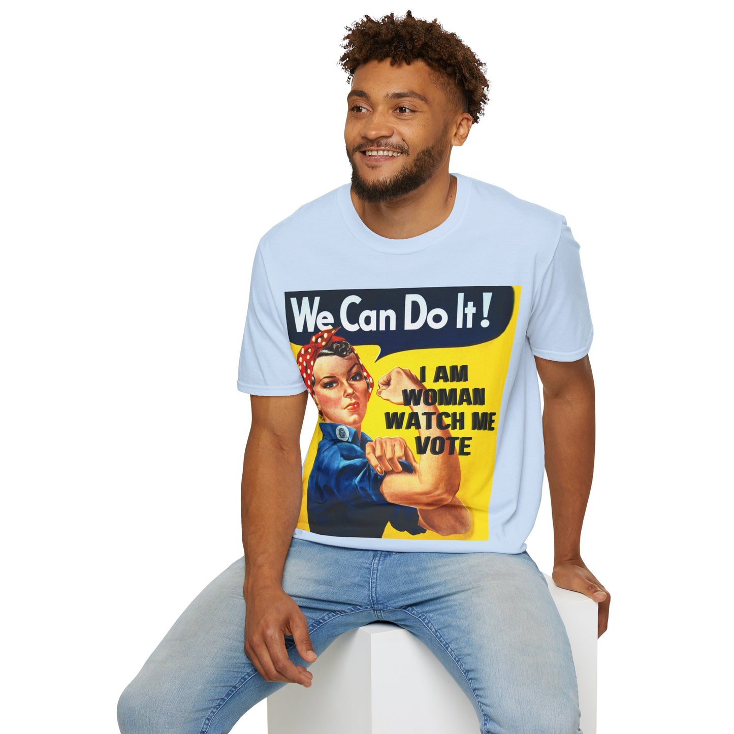 I Am Woman Watch Me Vote Rosie LTcolors Unisex T-Shirt by cypherpunkgear.com