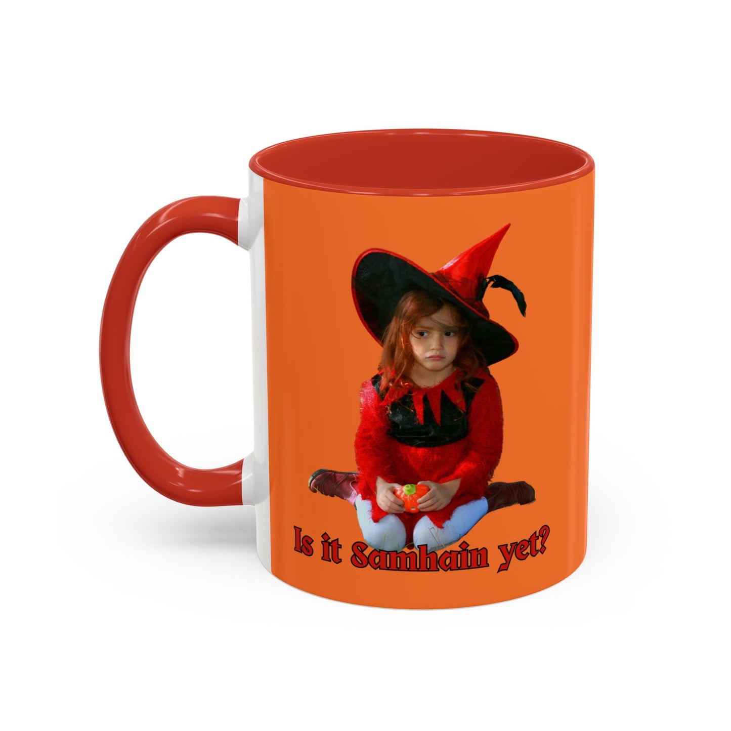 Is it Samhain yet? Orange Accent Mug by CreepyCrafts.boo