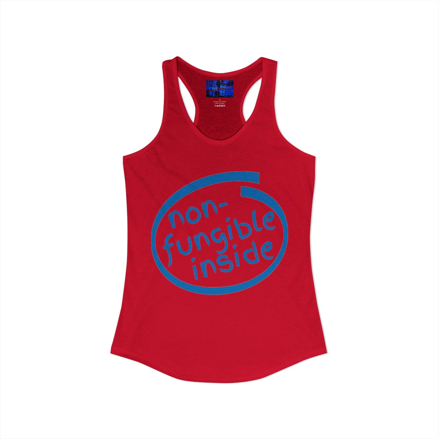 Non-Fungible Inside Women's Racerback Tank Top by cypherpunkgear.com
