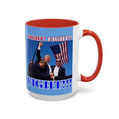 FIGHT! FIGHT!! FIGHT!!! Accent Mug by cypherpunkgear