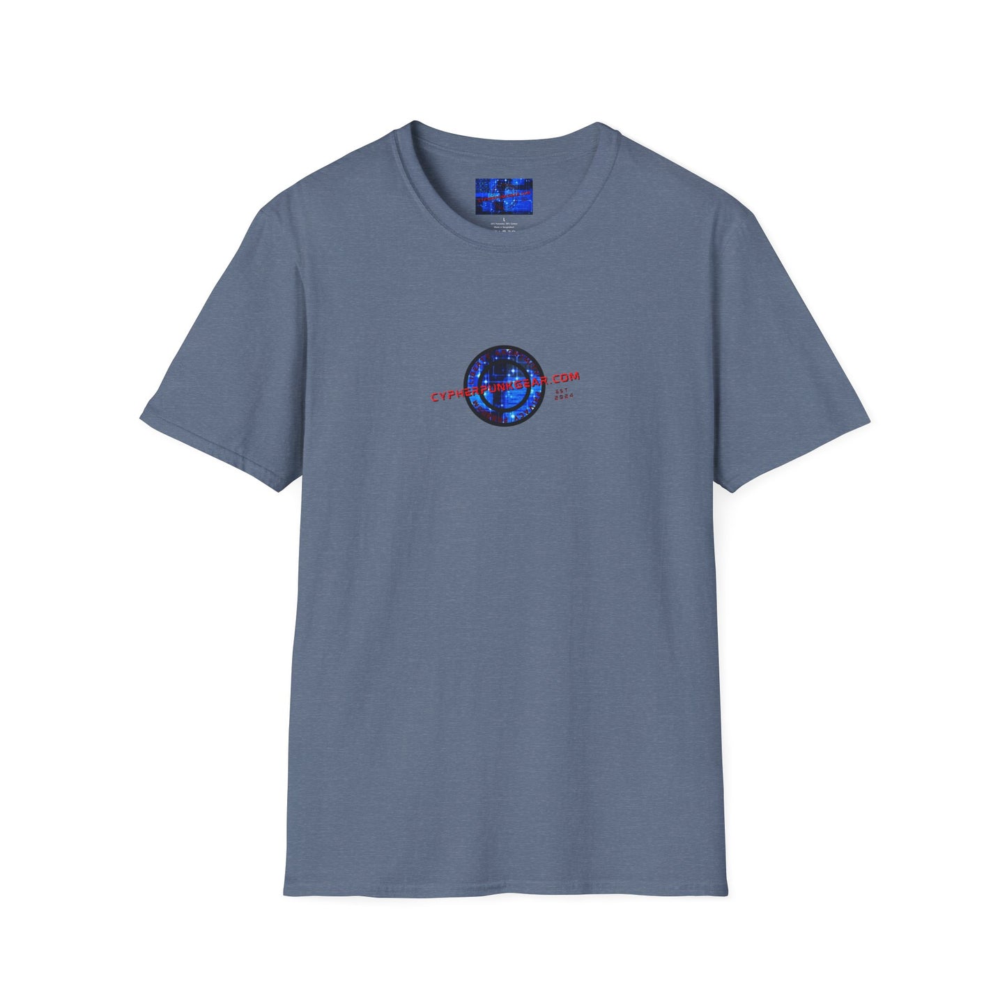 2-sided, cypherpunkgear.com Logo & Cityscape Dark colors Unisex T-Shirt by cypherpunkgear.com