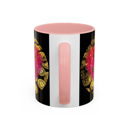 Bitcoin is My Valentine Black Accent Mug by cypherpunkgear.com