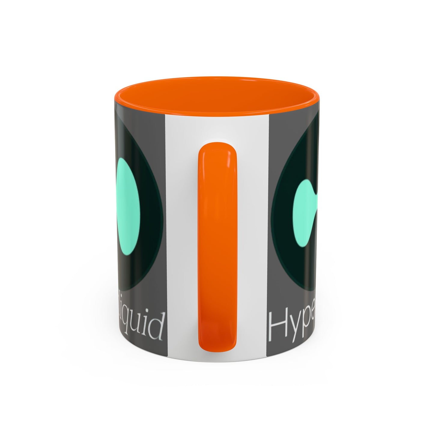 Hyperliquid White font Grey Accent Mug by cypherpunkgear.com