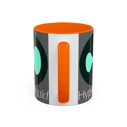 Hyperliquid White font Grey Accent Mug by cypherpunkgear.com