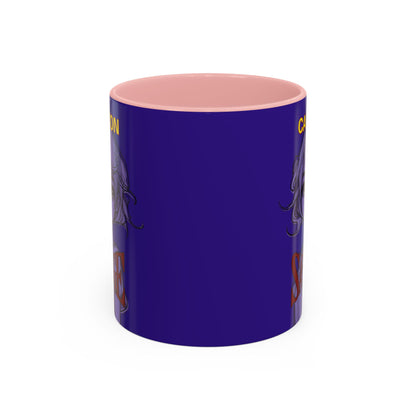 Caution, Savage Dark Purple Accent Mug by cypherpunkgear.com