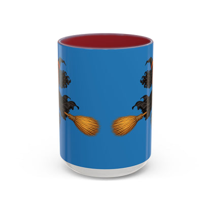 Velvet Vex Blue Accent Mug by CreepyCrafts.boo