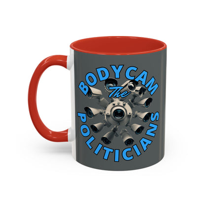 Bodycam the Politicians Cameras Grey Accent Mug by cypherpunkgear.com