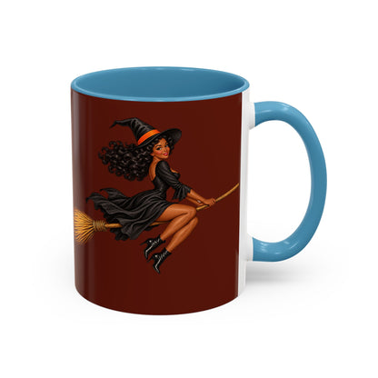 Velvet Vex Brown Accent Mug by CreepyCrafts.boo