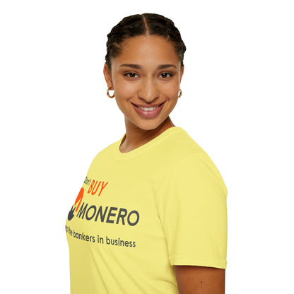 Don't buy Monero (XMR) Light colors Unisex T-Shirt by cypherpunkgear.com