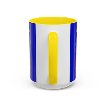 Caution, Savage Dark Blue Accent Mug by cypherpunkgear.com