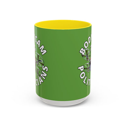 Bodycam the Politicians Drone Green Accent Mug by cypherpunkgear.com