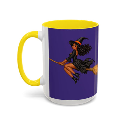 Velvet Vex Purple Accent Mug by CreepyCrafts.boo