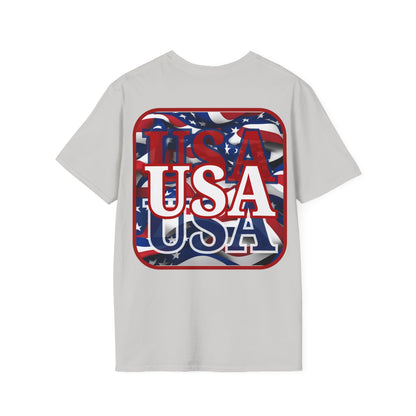 2-sided Red WHITE and Blue USA Patriot LTcolors Unisex T-Shirt by cypherpunkgear