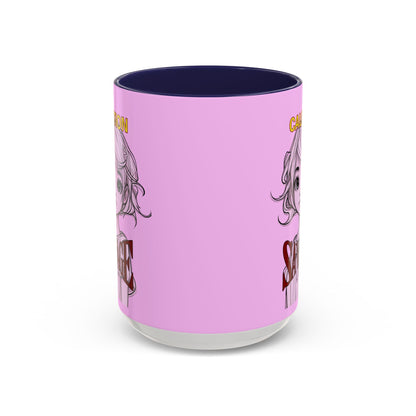 Caution, Savage Pink Accent Mug by cypherpunkgear.com
