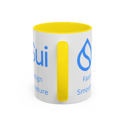 SUI White Accent Mug by cypherpunkgear.com