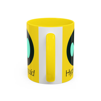 Hyperliquid Black font Yellow Accent Mug by cypherpunkgear.com