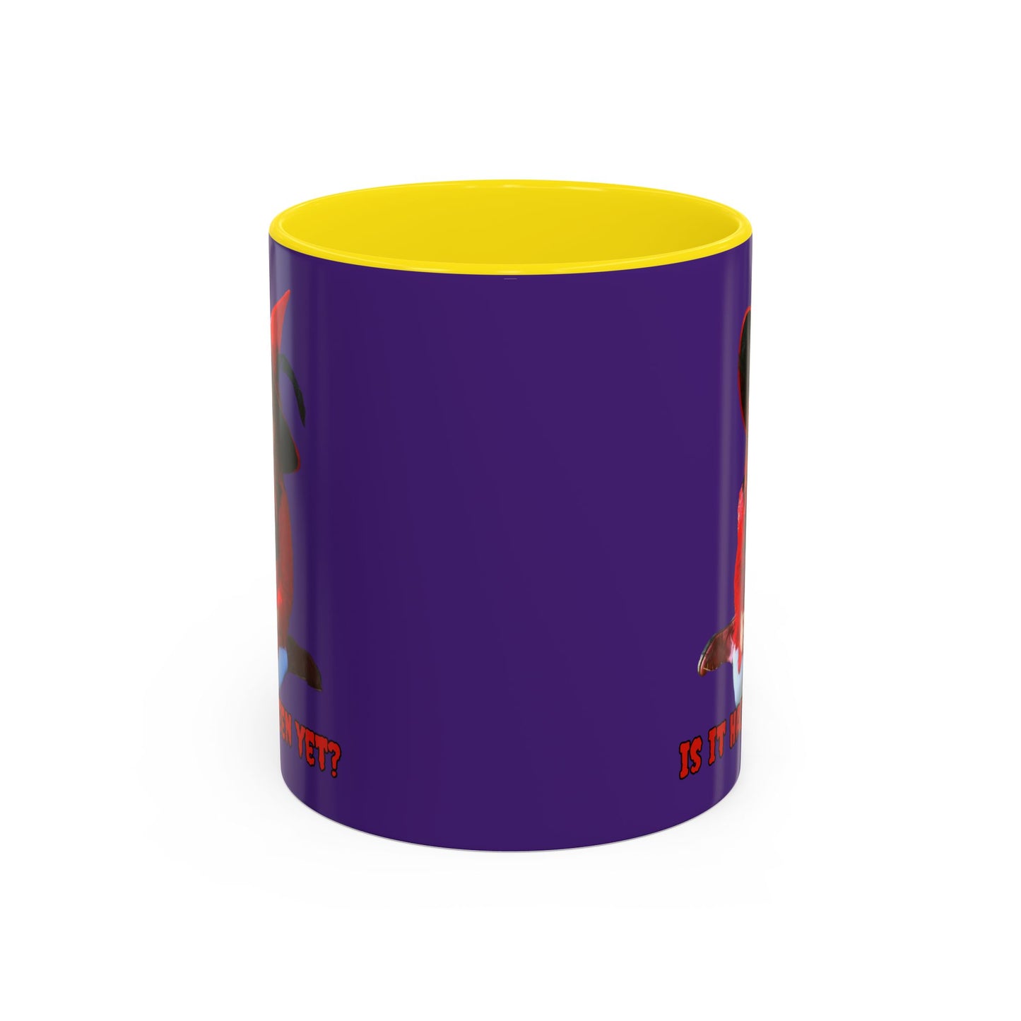 Is it Halloween yet? Dark Purple Accent Mug by CreepyCrafts.boo