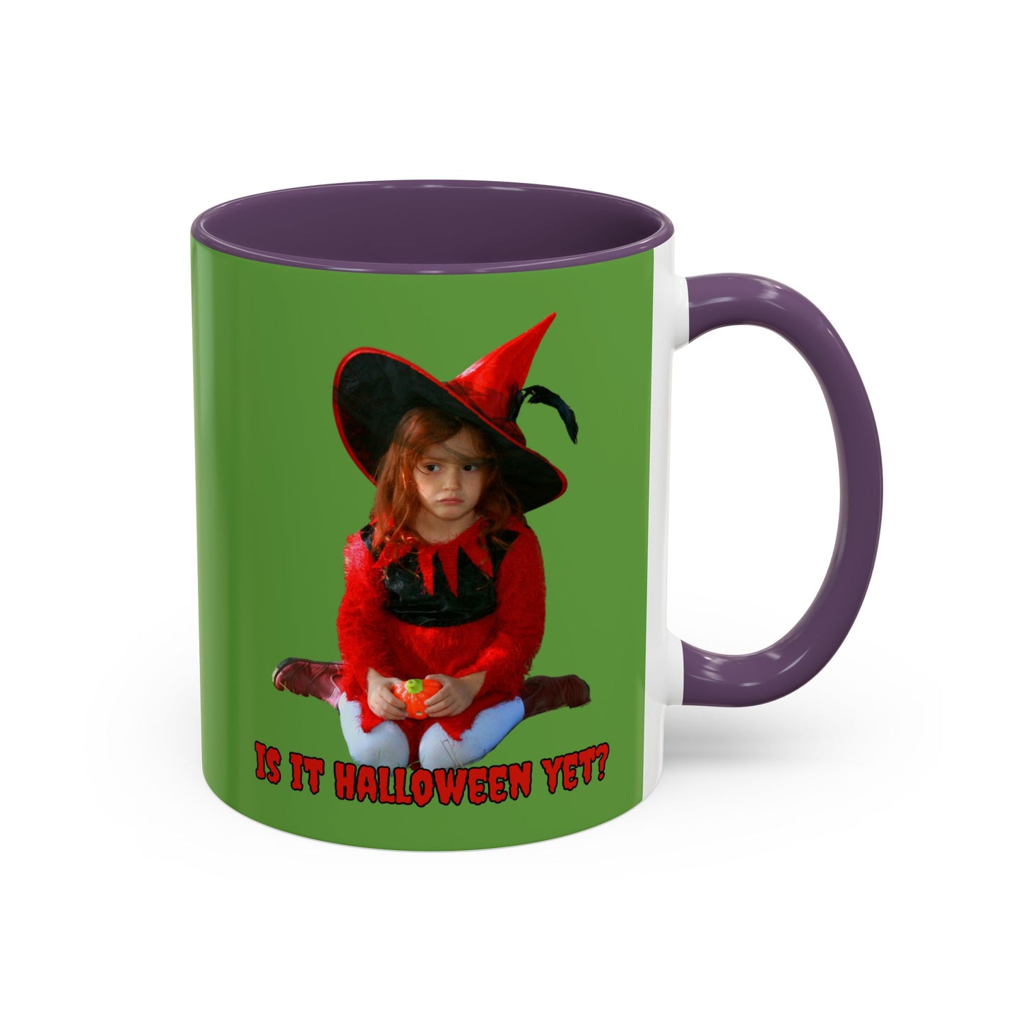Is it Halloween yet? Green Accent Mug by CreepyCrafts.boo