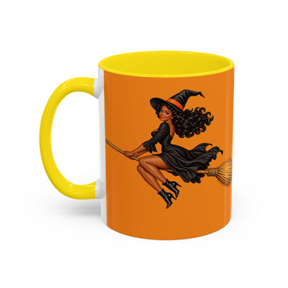 Velvet Vex Orange Accent Mug by CreepyCrafts.boo