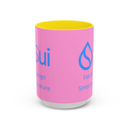 SUI Pink Accent Mug by cypherpunkgear.com