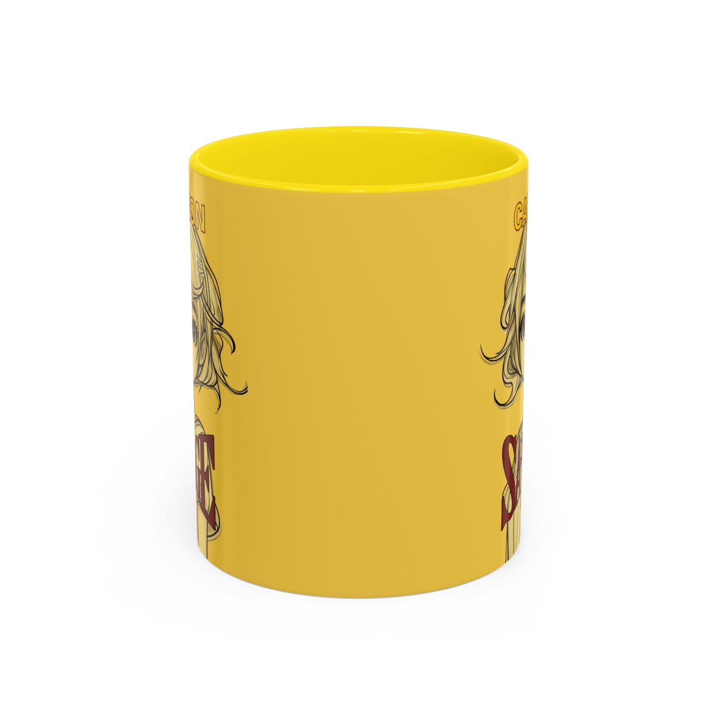 Caution, Savage Yellow Accent Mug by cypherpunkgear.com