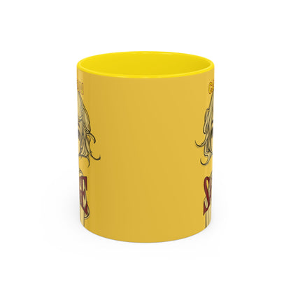 Caution, Savage Yellow Accent Mug by cypherpunkgear.com