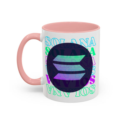 Solana Solana Solana (SOL) Accent Mug by cypherpunkgear.com