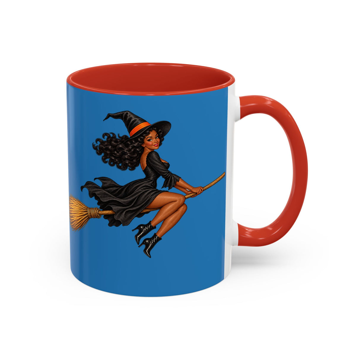 Velvet Vex Blue Accent Mug by CreepyCrafts.boo