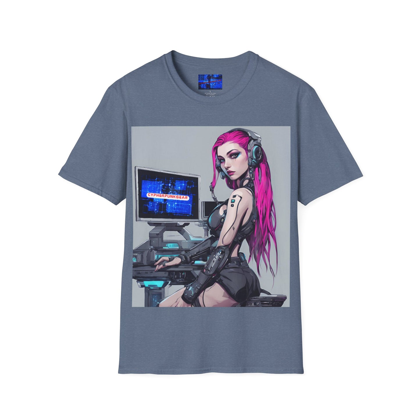 Netrunner Cyberpunk Dark colors Unisex T-Shirt by cypherpunkgear.com