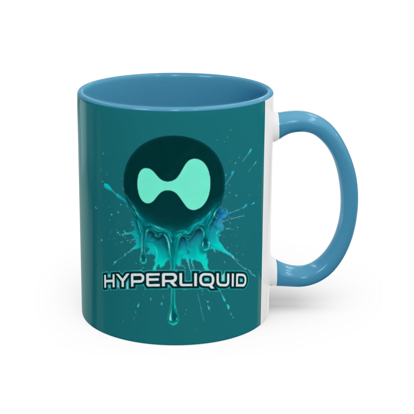 HYPE Drip Hyperliquid Accent Mug by cypherpunkgear.com