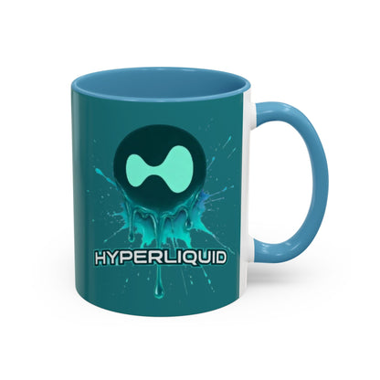 HYPE Drip Hyperliquid Accent Mug by cypherpunkgear.com