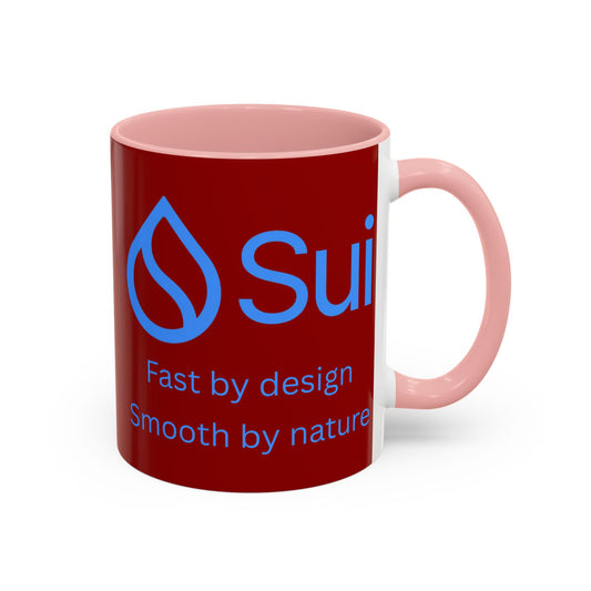 SUI Red Accent Mug by cypherpunkgear.com